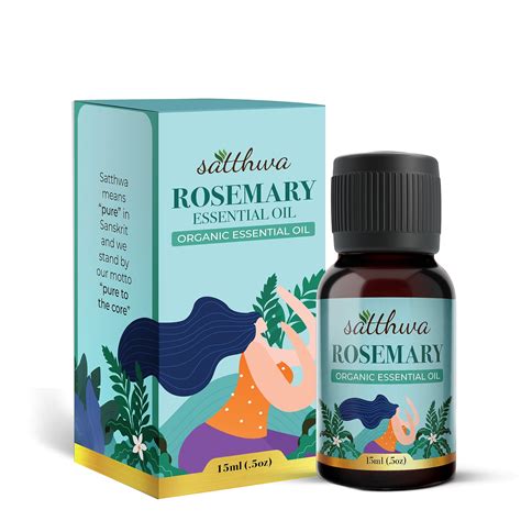 Satthwa Organic Rosemary Essential Oil - Therapeutic Grade - 15ml ...