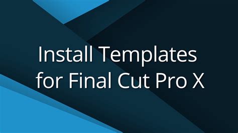 Final Cut Pro X Templates Free