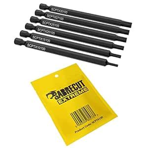 6 x SabreCut SCPTX100 Torx Screwdriver Bits T10 T15 T20 T25 T27 T30 x ...