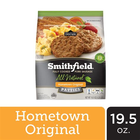 Smithfield All Natural Hometown Original Sausage Patties, 19.5 oz ...