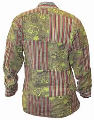 Image result for Mens Patchwork Stonewashed Hippie Shirt (M)