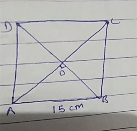 Each side of a rhombus is 15cm. if the length of one of its diagonals ...