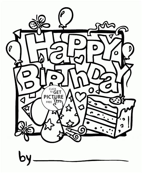 Printable Happy Birthday Coloring Pages - Printable New Year Banners