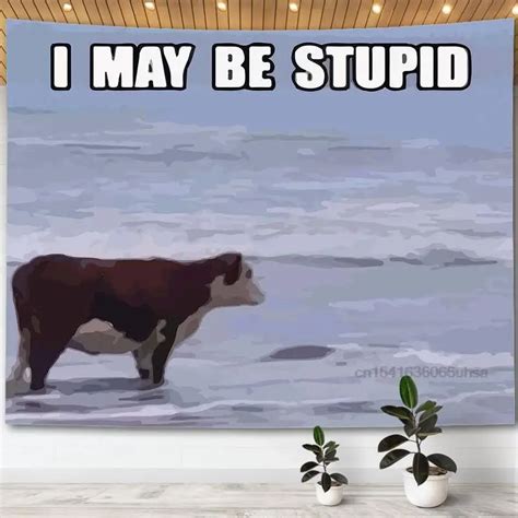 I-Am-Cringe-But-I-Am-Free-Tapestry-Wall-Hanging-Funny-Cow-Meme ...