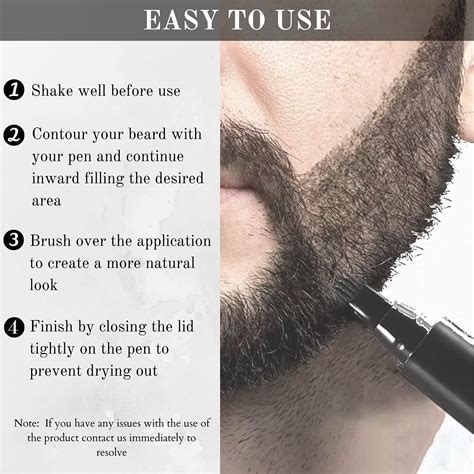 Striking Viking Beard Pencil Filler for Men - 2 Pack Black Waterproof ...