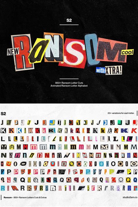 Ransom - 950+ Ransom Letter Cuts - Siteoutsite | Lettering fonts ...