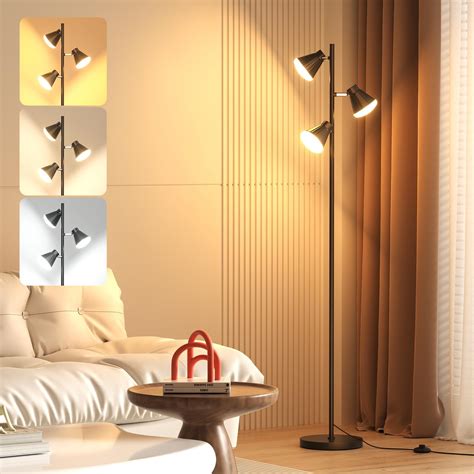 Floor Lamps for Living Room, Flower Standing Lamp with Foot Switch ...