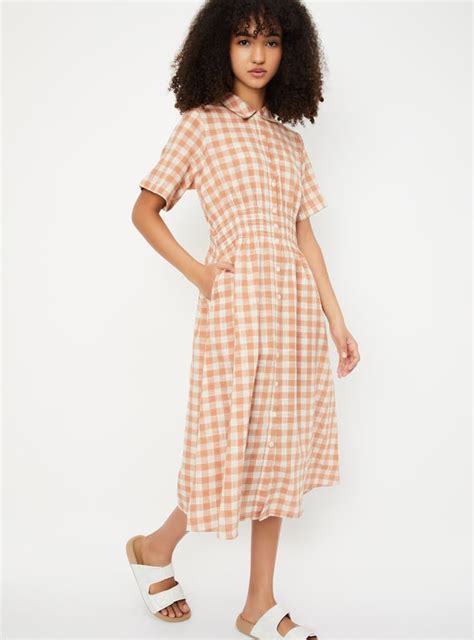 Buy Kalki x Max Women Checked Shirt Dress Online at just Rs. 1199.0 ...
