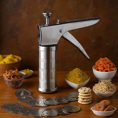 HOME'WERA Stainless Steel Sev Maker Machine | 15 Jali, Heavy Duty ...