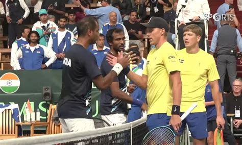 Davis Cup: India lose to Sweden, demoted to the World Group 1 playoff