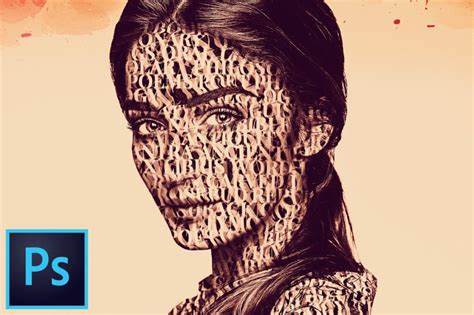 Typography Portrait Tutorial Photoshop 的图像结果