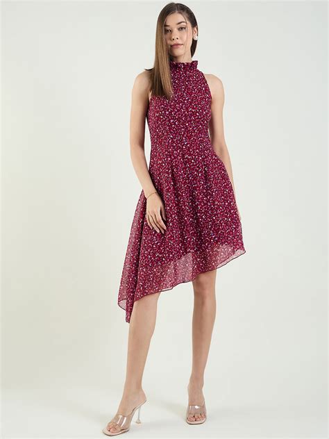 Printed Sleeveless High-Low Mini Dress – Aayu Creation Pvt Ltd.