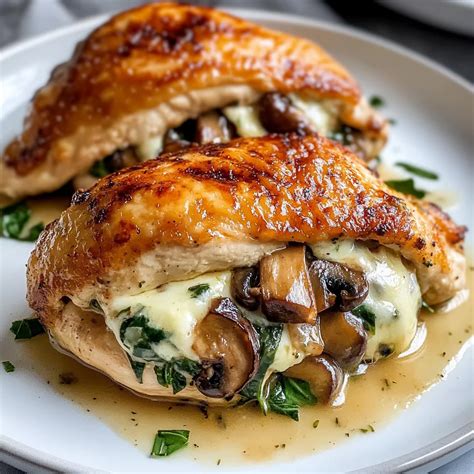 Mushroom Stuffed Chicken Breast - Quick and Easy