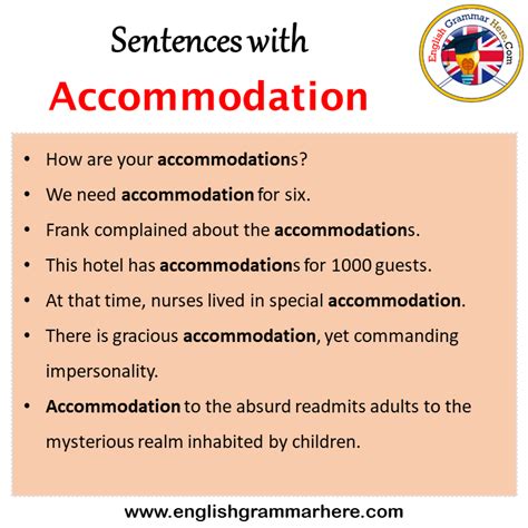 Sentences with Accommodation Archives - English Grammar Here