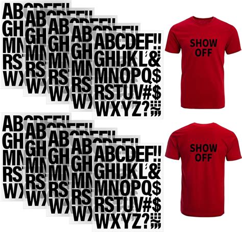 10 Sheets 440 Pieces Iron on Letters for Clothing, 2 Inch Heat Transfer ...