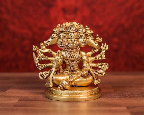 SHIVAJI ARTS Hanuman Statue, 4Inches, Brass India | Ubuy