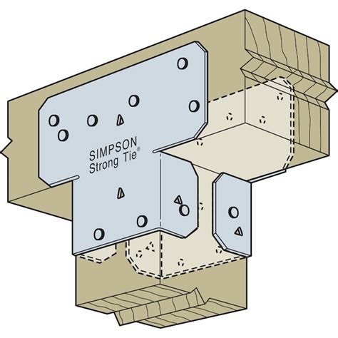 Simpson Strong-Tie AC 4-in x 4-in G90 galvanized Wood to wood Cap in ...