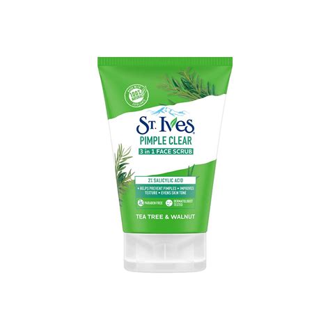 Buy St. Ives Tea Tree & Walnut Pimple Clear 3 in 1 Face Scrub with 100% ...