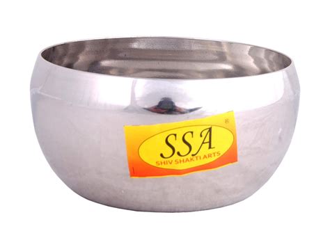 Stainless Steel Handi, Bowl with Spoon(1 Piece, 300 Ml Each, Silver ...