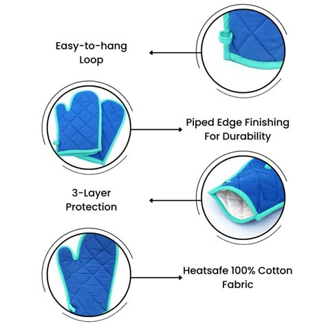 Buy SWAYAM LBR Set of 2 Quilted Cotton Gloves from Swayam at just INR 499.0