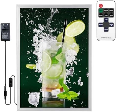 QAILUX LED Light Box Frame with Remote | Ultra-Thin Backlit Poster ...