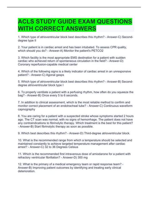 ACLS Study Questions 的图像结果