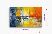 Abstract:Azure Intersection Canvas Wall Painting (36 x 24 Inches ...