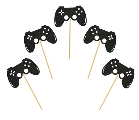 SVM CRAFT® Video Game Controllers Cupcake Toppers-Gamepad Cake Picks ...