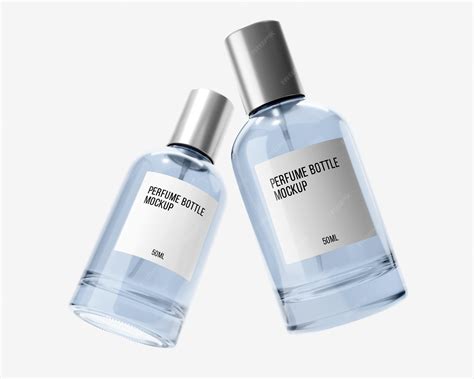 Glossy Bottle With Crimp Seal Mockup Psd 50Ml