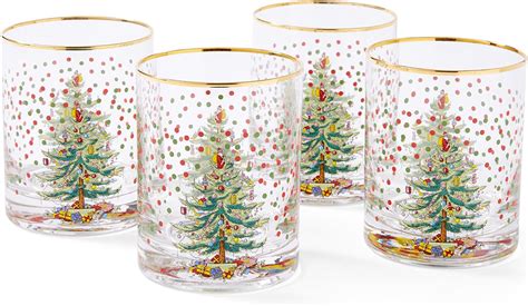 Amazon.com | Spode Christmas Tree 14 Fl. Oz. Double Old Fashion Glass ...