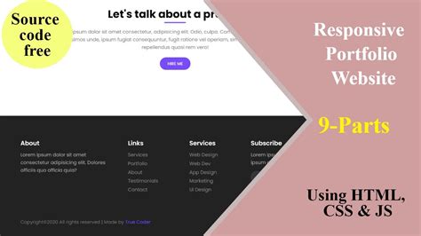Portfolio Website with HTML Tutorial 的图像结果