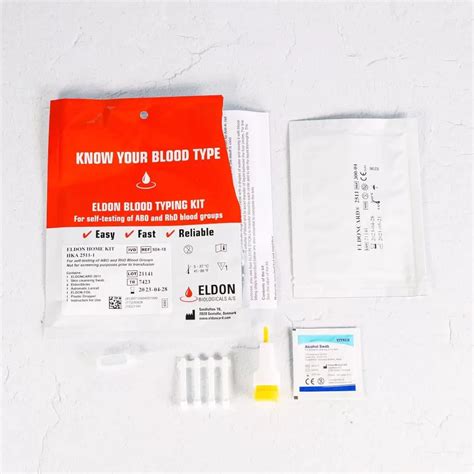 Eldoncard Blood Typing Kit, Test, Know Your Blood Type,, 45% OFF