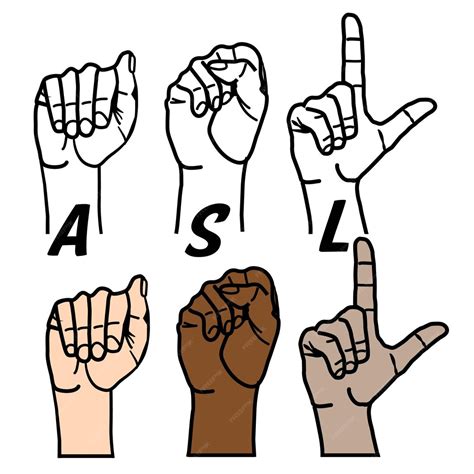 Premium Vector | American Sign Language Icon Vector