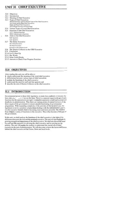 Unit-32 - Dod - CmEF EXECUTIVE 32 Objectives 32 Introduction ' 32 ...