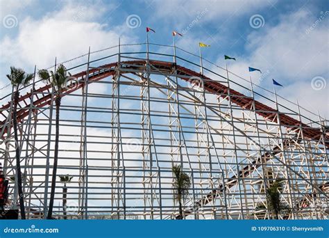 Giant Dipper Wooden Roller Coast in San Diego Editorial Image - Image of dipper, coaster: 109706310