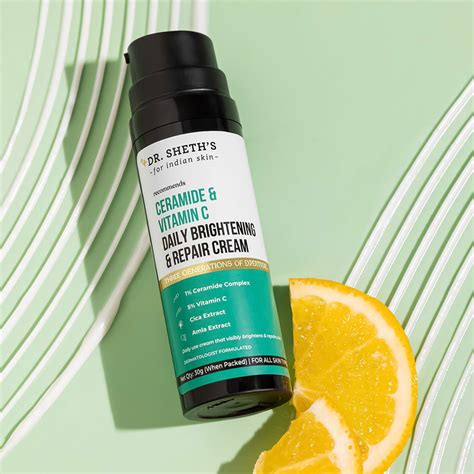 Ceramide & Vitamin C Daily Brightening & Repair Cream - 30G – Dr Sheth's