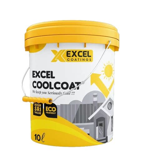 Excel Coatings High SRI Heat Reflective Cool Roof Paint (10 Lts, Covers ...