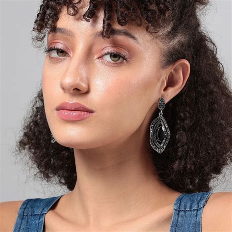 Buy SOHI Women Embellished Eye Drop Earrings Online