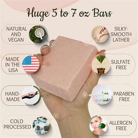 Buy Amish Farms Natural Bar Soap (Huge 5 Bars) Made in USA, Hand-cut ...