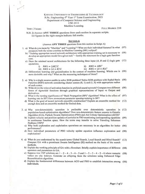 Image result for Machine Learning Course Question