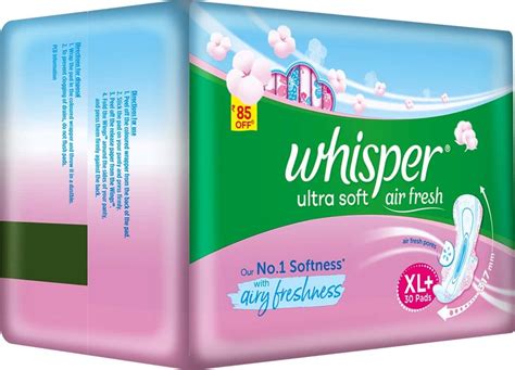 Buy WHISPER ULTRA SOFT SIZE XL PLUS SANITARY PADS PACKET OF 30 Online ...