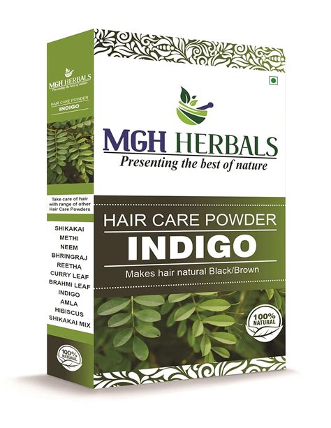 Buy MGH Herbals Organic Indigo Powder Organic for Hair Black Colour ...