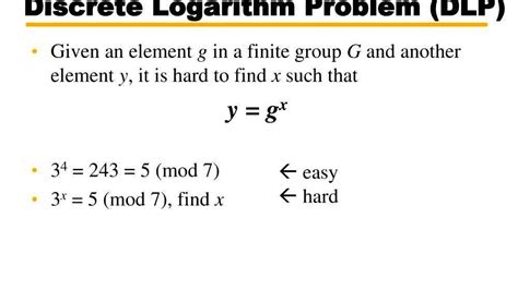 Image result for Discrete Logarithm Applications