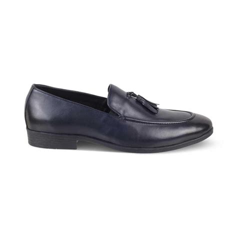 Buy Michan Blue Men's Leather Tassel Loafers Online at Tresmode