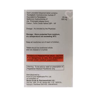 Tenedix M 500 Mg Tablet 15 - Uses, Side Effects, Dosage, Price | Truemeds