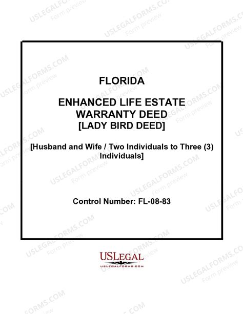 Florida Enhanced Life Estate or Lady Bird Deed - Two Individuals ...