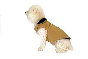 Doggy Wrappers Reversible Fleece Dog Coat, 20, Camel/Black : Amazon.in ...