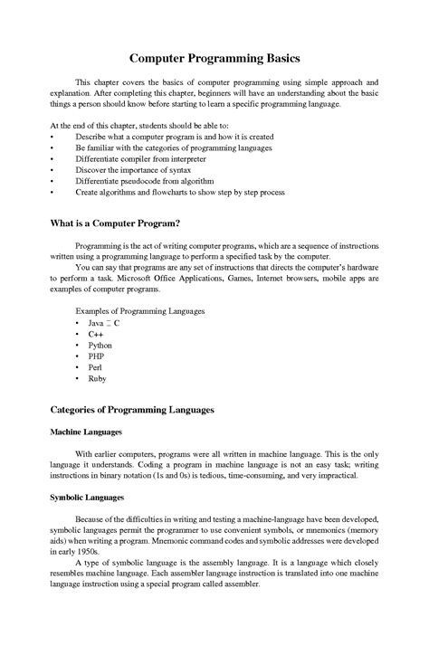 Short Answer On Basic Computer Programming 的图像结果