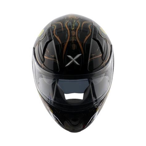 AXOR Apex Sea Devil Gloss Black Gold Helmet– Moto Central