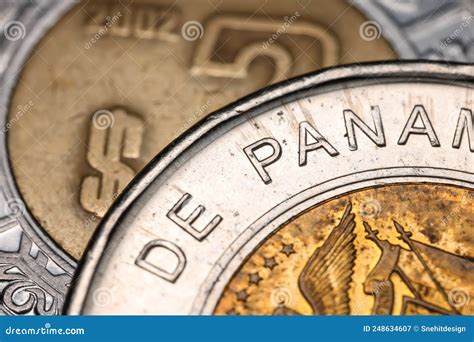 One Balboa Bimetallic Republica De Panama Coin Circa 2011. Mexican 2 ...